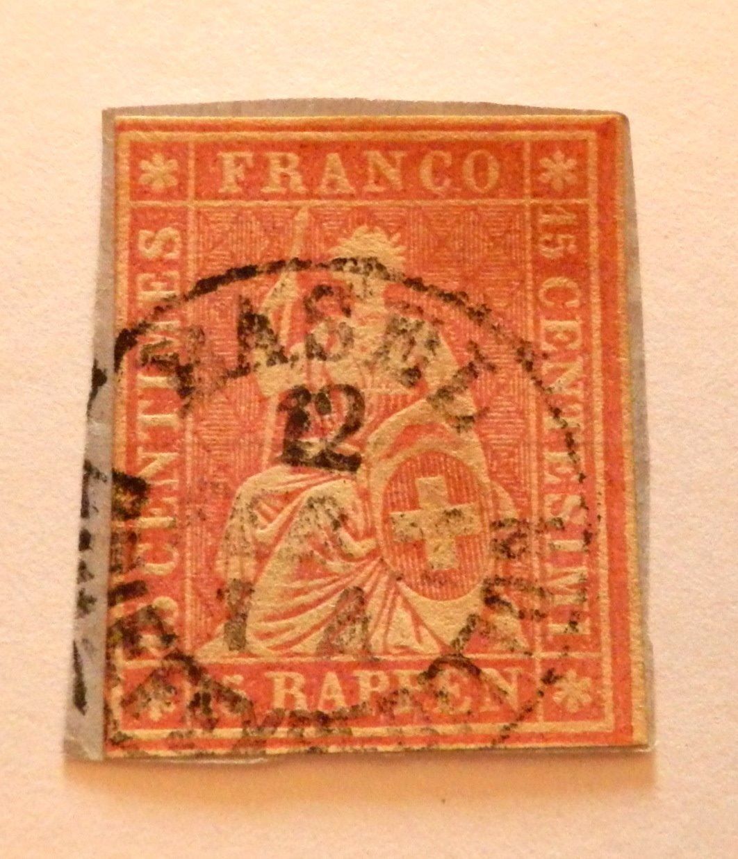 Alle Briefmarken: ZNr.24G Strubeli, Kat. CHF 90.00 – Gebraucht aus Ueberstorf von dinbau 2