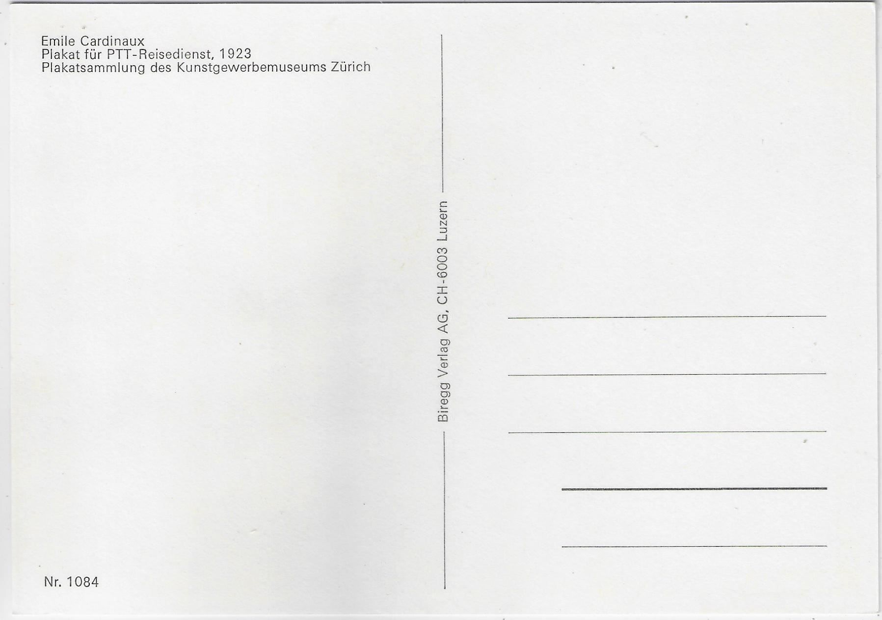Cartoline postali: Plakat für PTT-Reisedienst - Postauto – Usato da Ettingen venduto da Kartenplanet 1