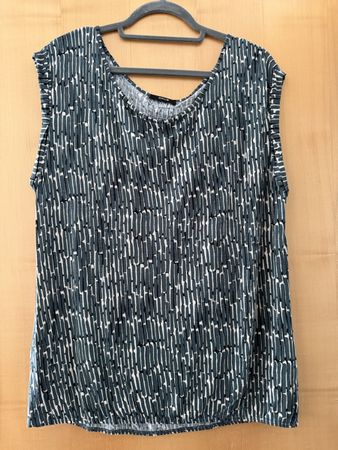 OPUS Sommerliches Kurzarm Shirt mit Muster | Grösse L