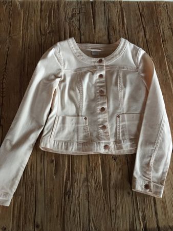 MADELEINE Damen Jeans Jacke, Pastellorange Grösse 36