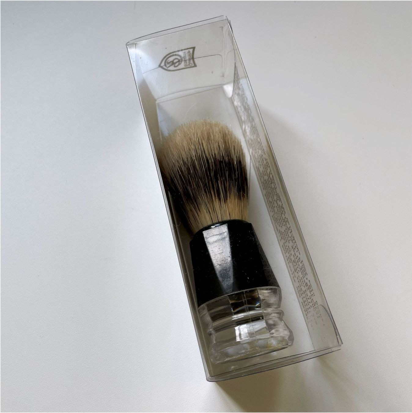 Gesichtspflege: Rasierpinsel OMEGA NEU schwarz-transparent Reine Borsten – Neu und originalverpackt aus Brüttisellen von Buxus 3