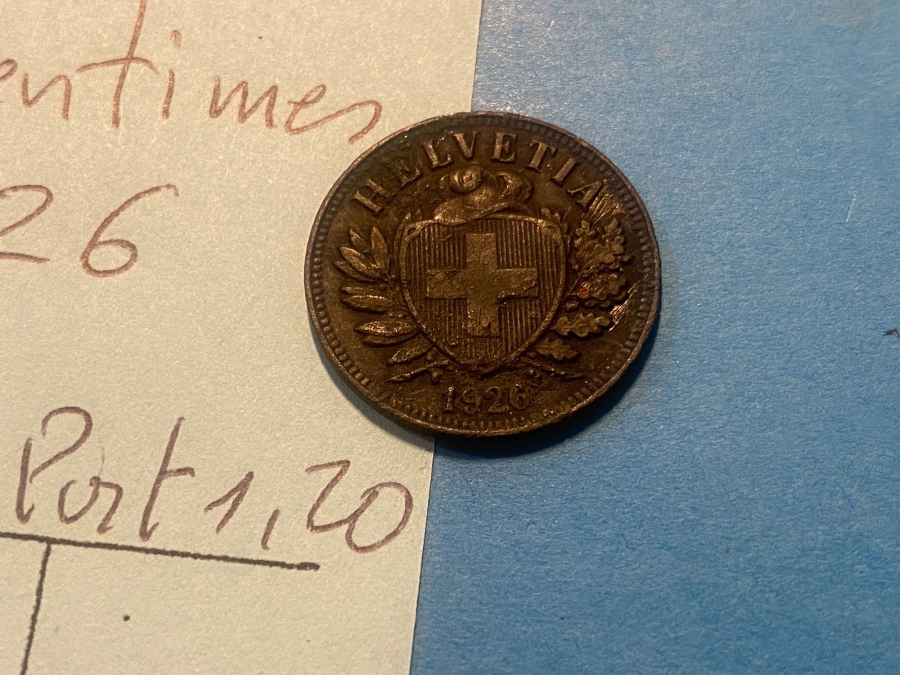Tutti le monete: SUISSE : 2 CENTIMES 1926 – Usato da genève venduto da GEnumist 1