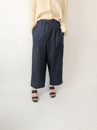 Esprit Hose dunkelblau Groesse 40 Damen, Hanf mix