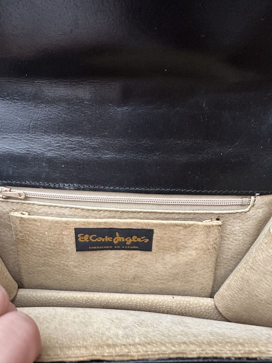Borse da donna: Vintage Ledertasche "El Corte Inglés" schwarz – Usato da Appenzell venduto da CBuerkler 2