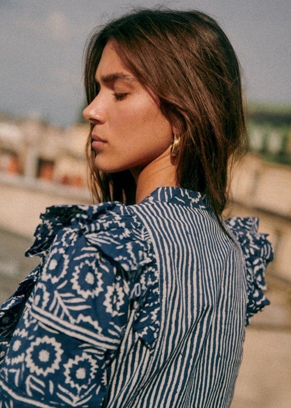 Sezane Blusen: Chemisier Sézane rayé bleu et blanc, taille 34 – Neu (gemäss Beschreibung) aus Morges von sandy069 7