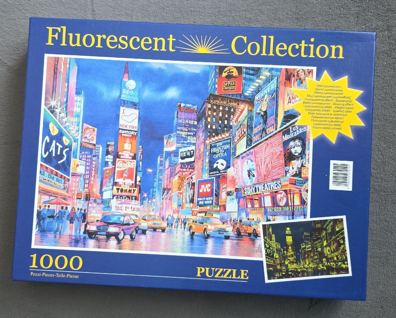 Clementoni Puzzles: Fluorescent Collection Puzzle - New York - 1000 Teile – Gebraucht aus St. Gallen von Shelly__x3