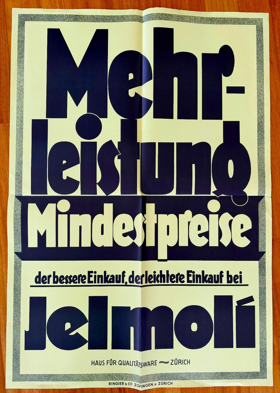 Vintage Jelmoli Zürich Ausverkauf Poster - 30er Jahre (Gebraucht) in ...