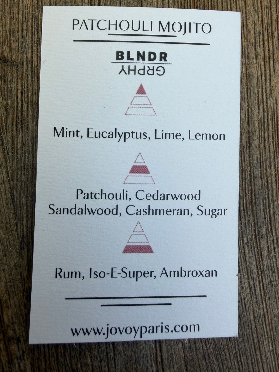 Profumi & Eau de Toilette: Patchouli Mojito BLNDR GRPHY Original Duftprobe 2ml – Nuovo (secondo la descrizione) da Meierskappel venduto da Philium 1