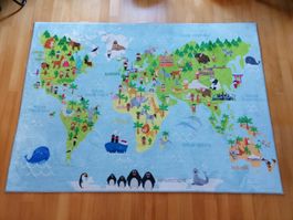 Map of the World Children Rug  Weltkarte Kinderteppich
