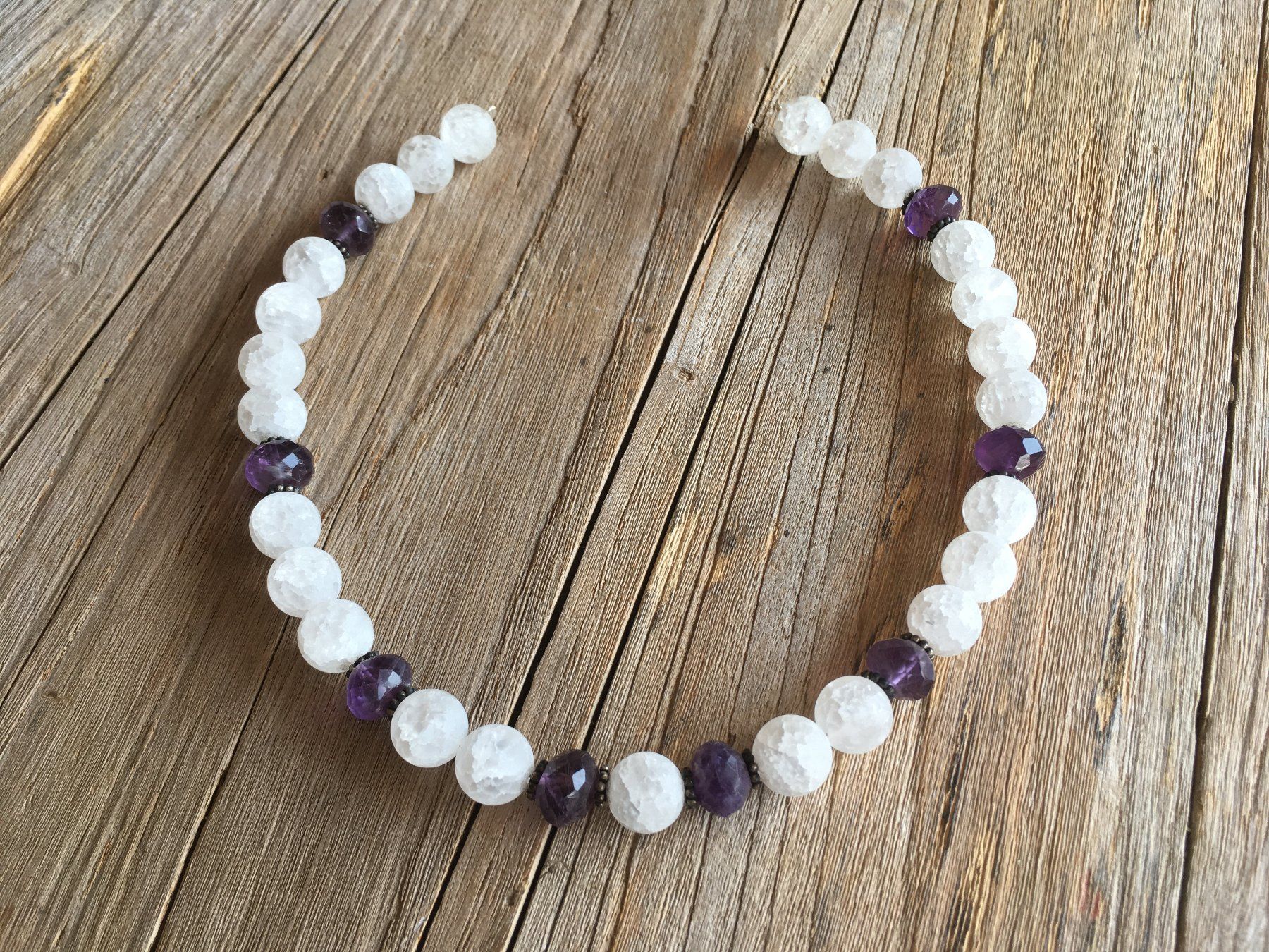 Catenine: BERGKRISTALL / AMETHYST / SILBERTEILE  LÄNGE 40cm – Nuovo e nell'imballaggio originale da Aesch ZH venduto da LiquidAktion 3