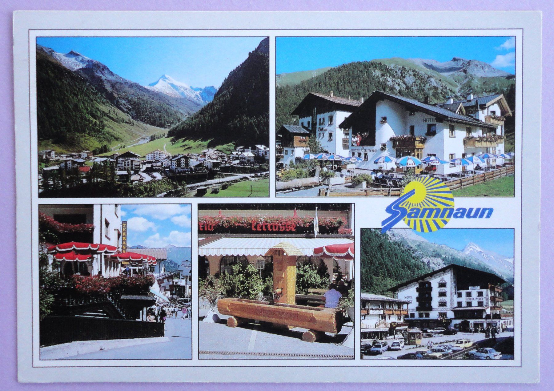 Ansichtskarten: Samnaun 1850 m im Unter-Engadin – Gebraucht aus Fétigny von Billy2miny