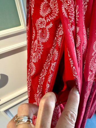 Schneider Trachten Dirndl Mieder Rock Falten Gr. 38 rot