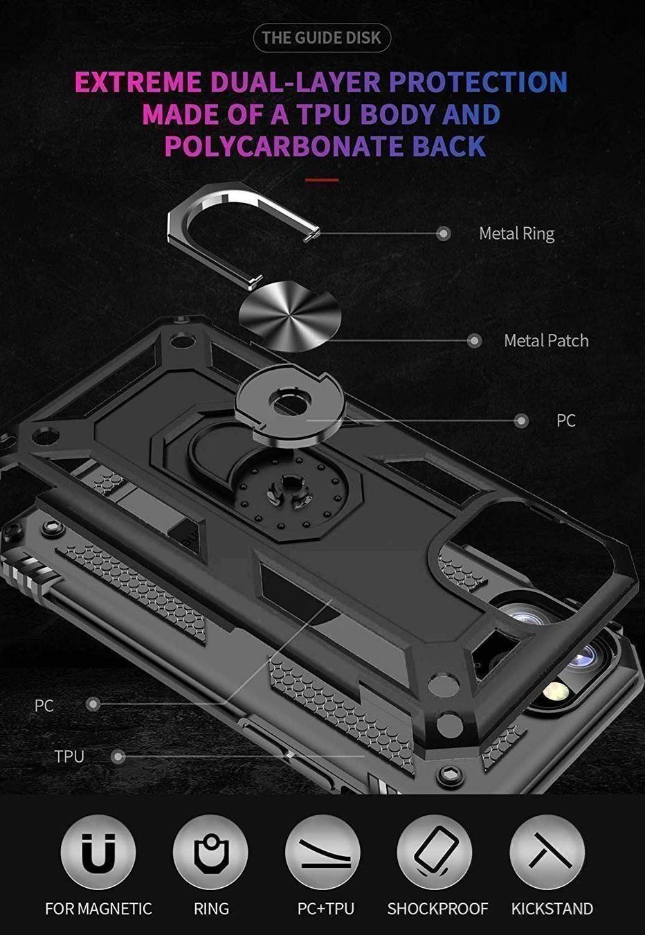 Cover & Protezioni schermo: iPhone 11 PRO MAX Hülle Etui Ring Case Magnet Cover Tasche – Nuovo e nell'imballaggio originale da Volketswil venduto da coverandmore 6