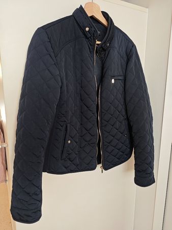 Zara Woman Navy Blue Quilted Jacket, Size XL 💙