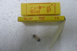 Steatit Sicherung 5A 17mm No. 200 neuwertig 10 Stk
