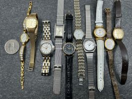 Lot mit Uhren, Damenuhren Quarzuhren, Armbanduhren*U06*