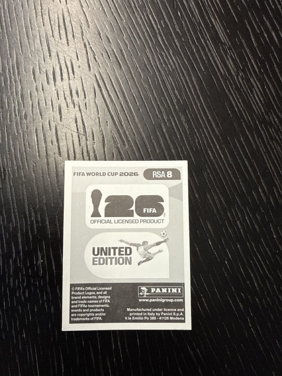 Panini Album: Panini FIFA World Cup 2026. RSA 8 – Nuovo (secondo la descrizione) da Oberweningen venduto da Burlli 1