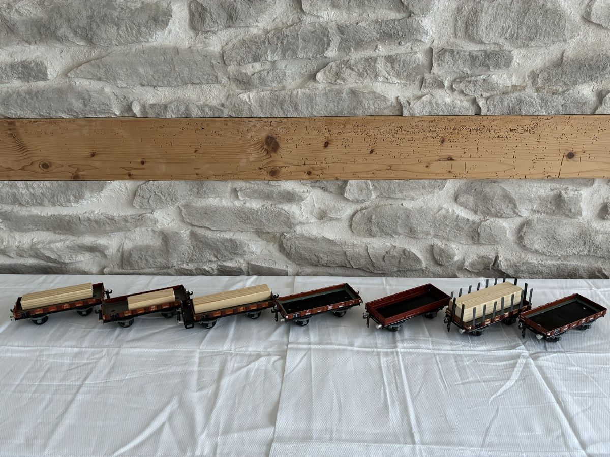 Buco Modelleisenbahnen: Buco Rungenwagen SBB CFF 7 Stk. – Gebraucht aus Buchs AG von sasami01