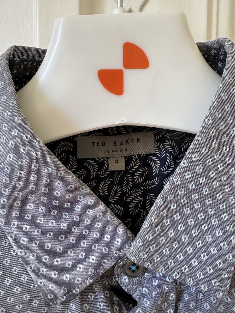 Camicie: Mens Shirt Patterned Grey Long Sleeve – Usato da Lausanne venduto da mar_6g2x 1