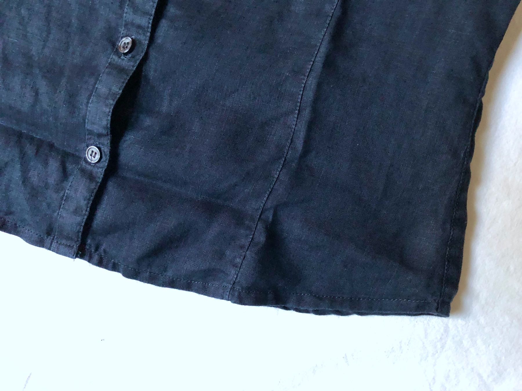 H&M Camicette: H&M, Leinenbluse kurzarm, dunkelblau, Gr. 34 – Nuovo (secondo la descrizione) da Basel venduto da Solaia28 4