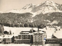 LENZERHEIDE: Winteransicht, Foto-AK Heinze ~1935