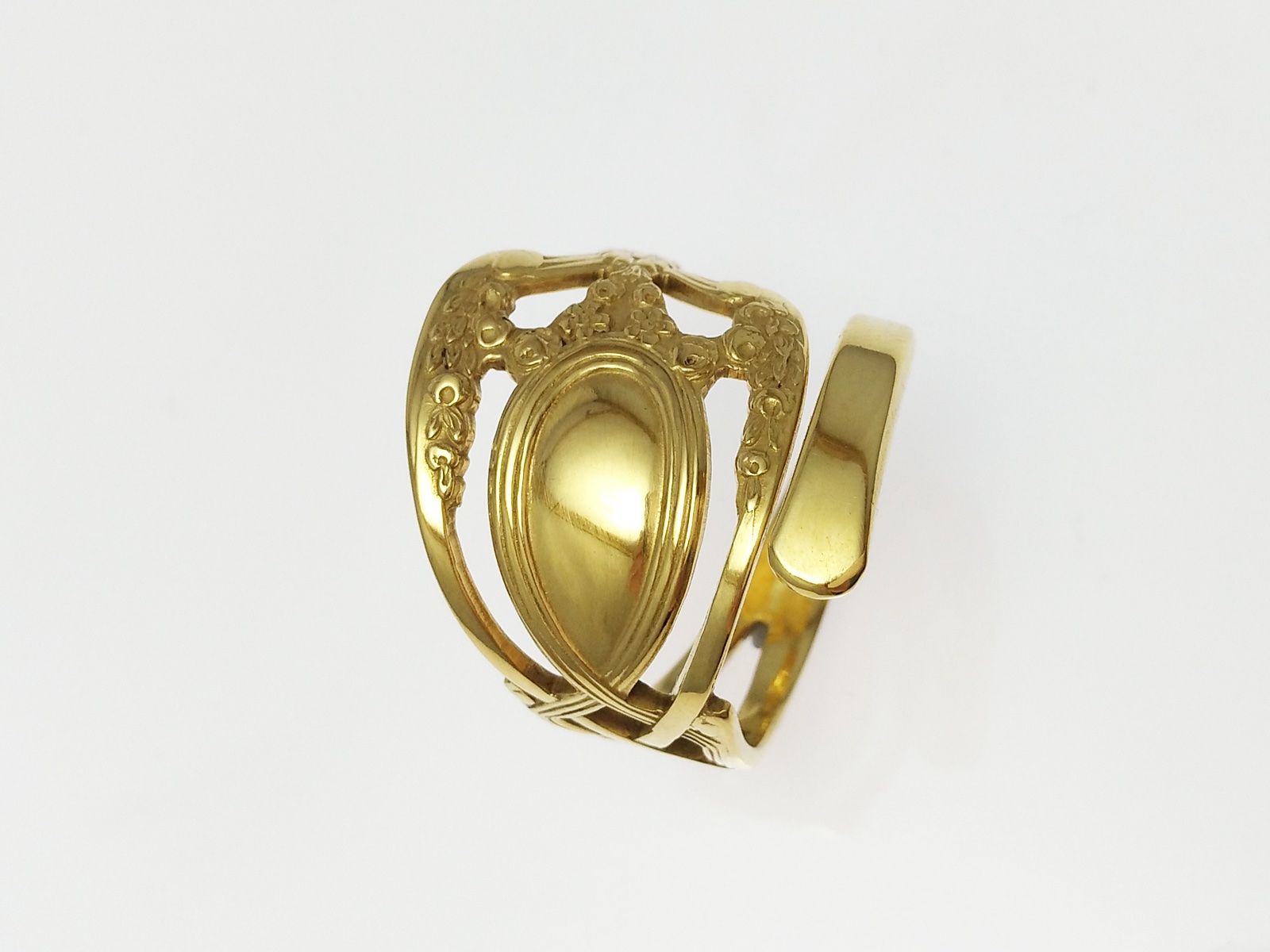 Anelli: Offener Silberring im Jugendstil vergoldet – Nuovo e nell'imballaggio originale da Meilen venduto da Byrd-bijoux 4