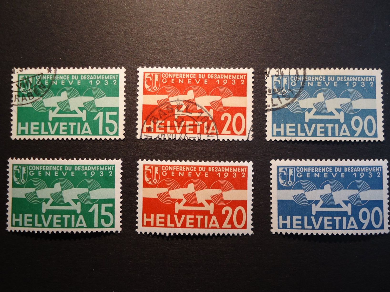 Tutti i francobolli: Flugpost F16 - F18 gest. / ** – Usato da Belp venduto da Hefabe
