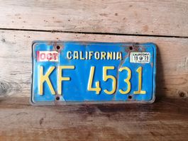 Altes originales Californisches Nummerschild