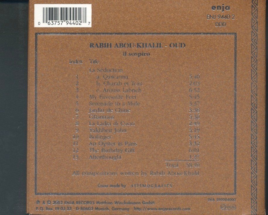 CDs: Il Sospiro - Rabih Abou-Khalil – Gebraucht aus Delémont von MaxPlan 1