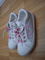Kinder Sneaker weiss Glitzer Herz Motiv gebraucht
