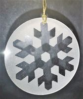 Christbaumanhänger Glasbild Kristal