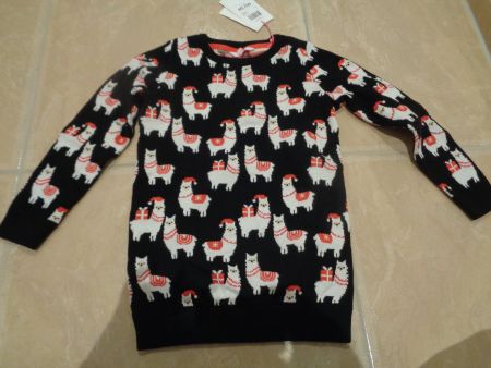 WE neues Lama Strickkleid, 7-8J 122-128