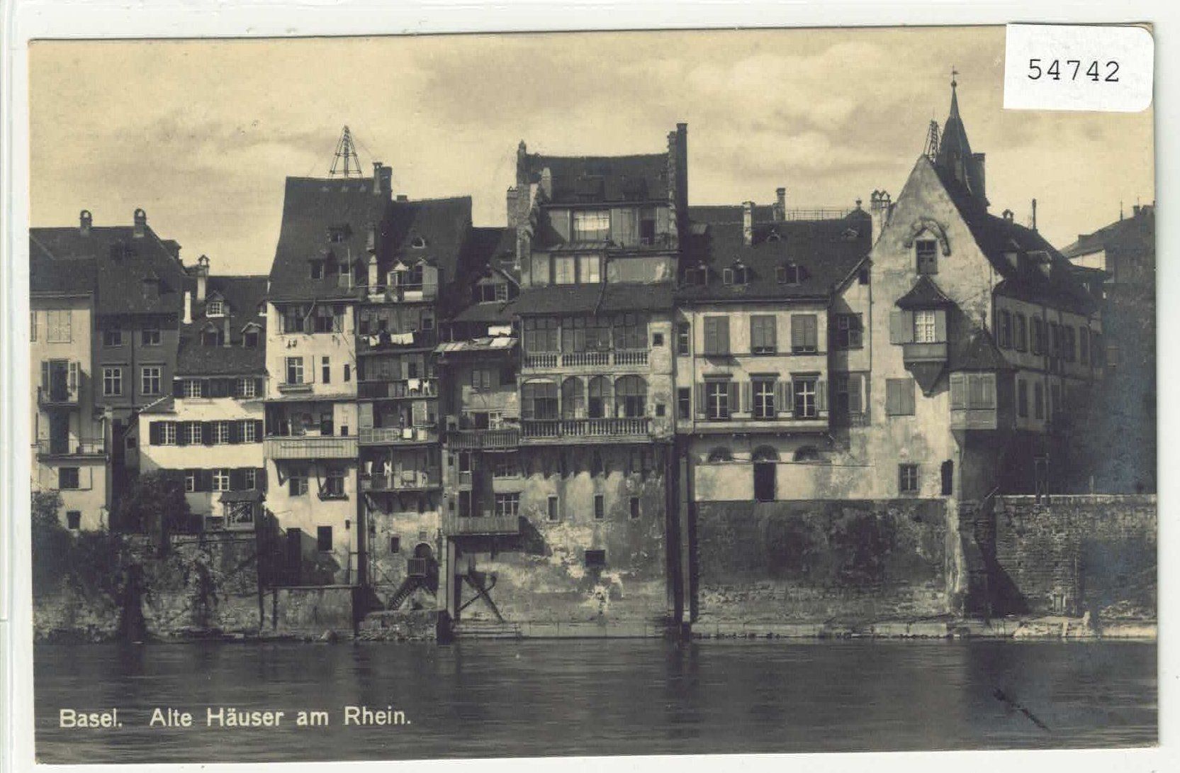 Ansichtskarten: Basel - Alte Häuser am Rhein – Gebraucht aus Ettingen von Kartenplanet