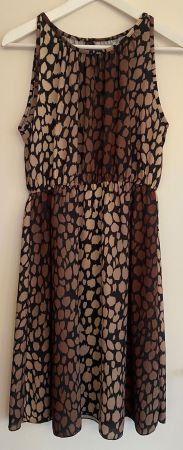Kleid in Braun/Schwarz/Beige, One Size