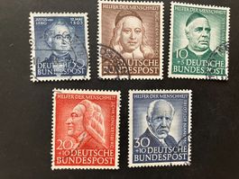 BRD 1953, Mi 166,173-76, gestempelt, KP 125.--