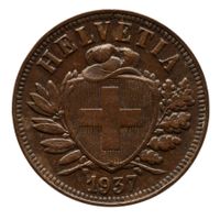 Schweiz / Suisse - 2 Rappen - 1937