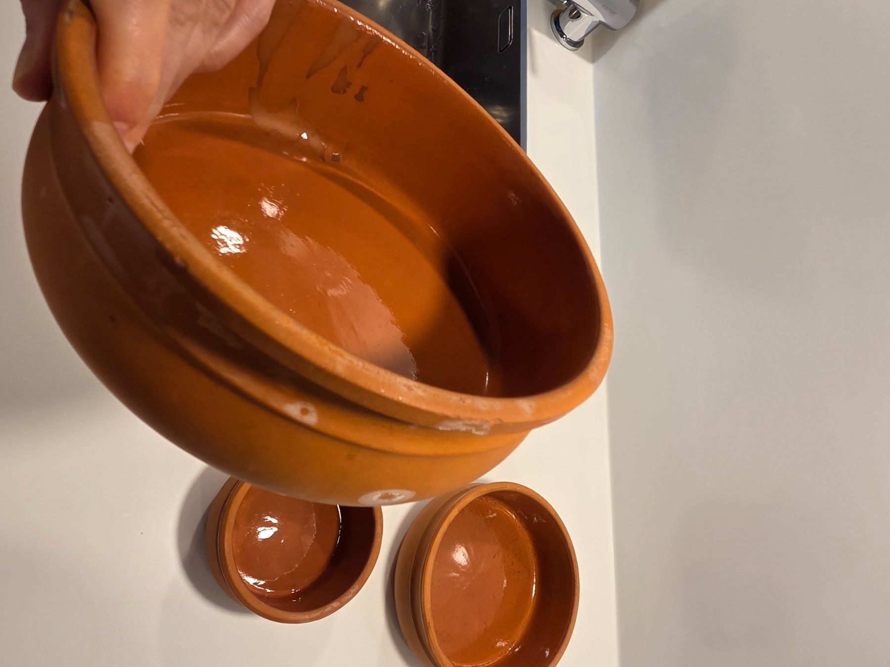 Ciotole: Terracotta Schälchen orange 3er Set neuwertig – Usato da Zürich venduto da Lela-Mirela 5