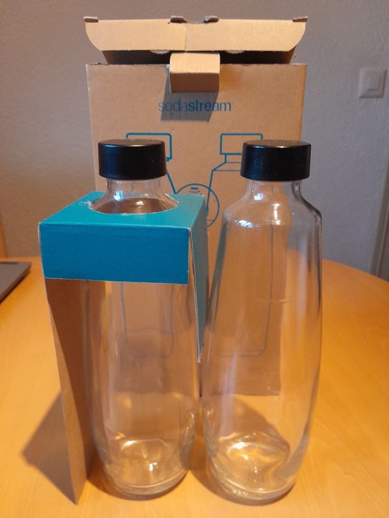 SodaStream Glasflaschen Ersatzdeckel 2 Stück – Passend Für 1 L DUO & E-DUO, Spülmaschinengeeignet, Plastikdeckel Als Verschluss Deckel Für DUO 1L Flasche