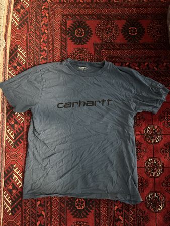 Carhartt T-Shirt blau Logo Aufdruck Grösse M gebraucht