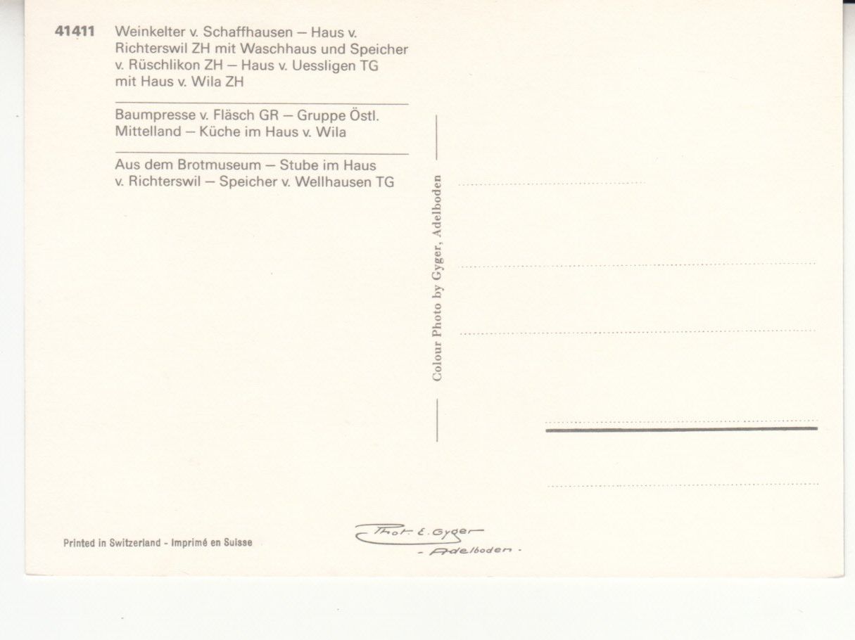 Cartoline postali: Ballenberg ca. 1980 – Usato da Bürglen TG venduto da StampGraf 1
