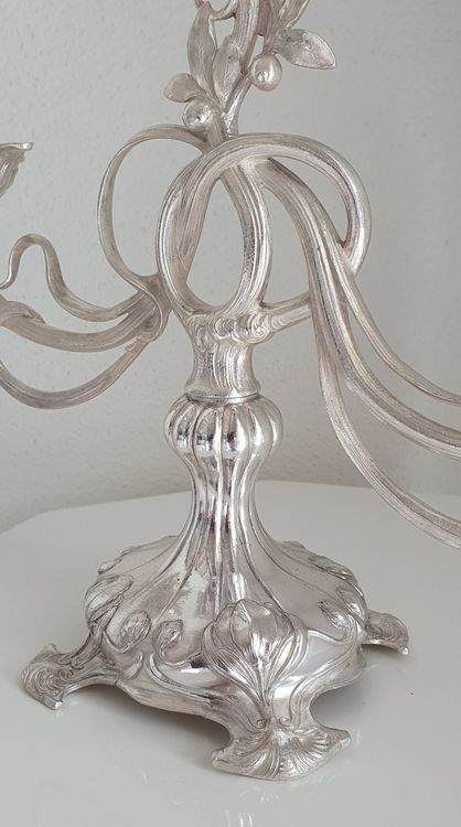 Kerzenleuchter • Jugendstil - WMF um 1900, versilbert 3