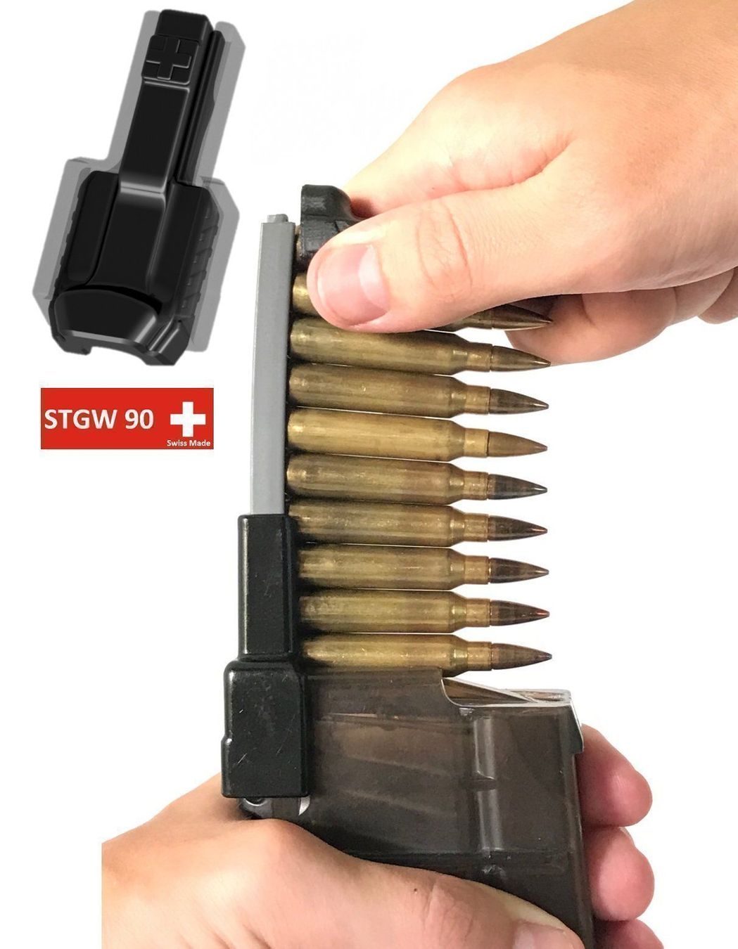 Schützensport: Magazin Ladehilfe compact STGW 90 – Neu (gemäss Beschreibung) aus Spiez von DominusSwissMods