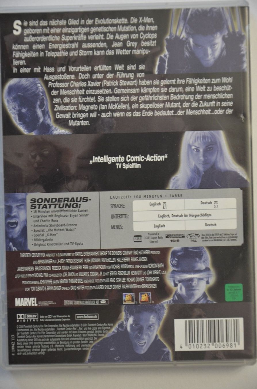 Tutti i DVDs: X-Men – Nuovo (secondo la descrizione) da Wetzikon ZH venduto da bausie 1