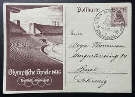 1936 BERLIN Postkarte a. d. Olymp. Dorf Werner Kress Meyer