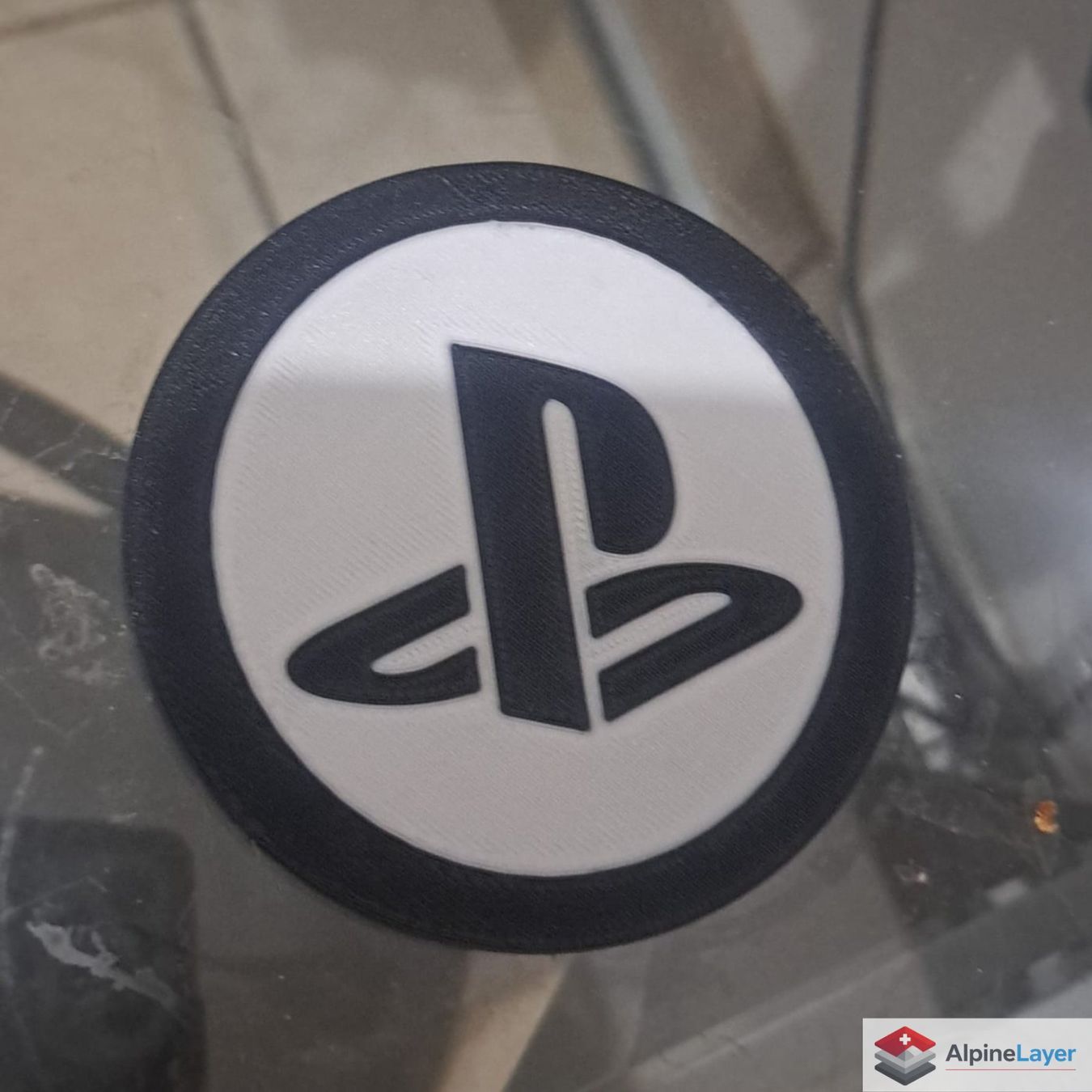 Sottobicchieri: PlayStation Logo Coaster 3D Printed Drink Coaster – Nuovo (secondo la descrizione) da Losone venduto da AlpineLayer