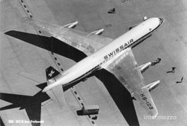 Flugzeug // Swissair DC-8 Luftbild vermutlich Kloten