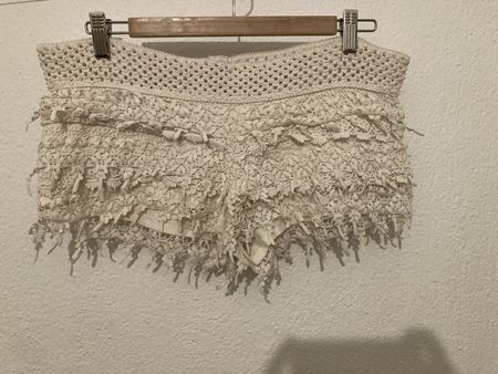 White Crochet Lace Shorts Layered Design Size M,L it’s big 