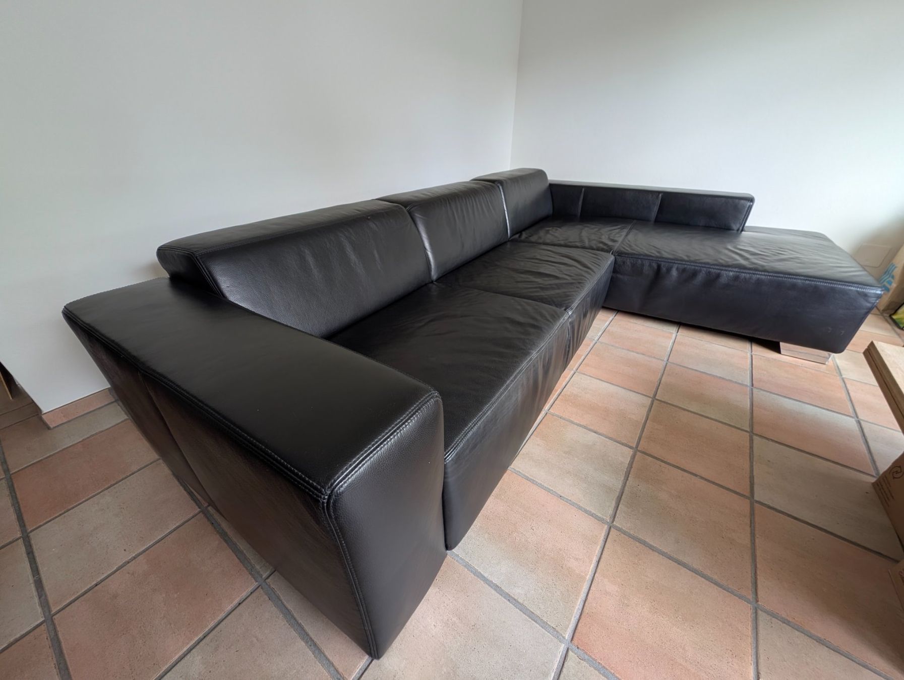 Divani: Ecksofa Leder Schwarz Ewald Schillig – Usato da Ebikon venduto da kisuM 8
