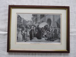 Stich 1798 Unterwaldner-Waisenkinder in Murten