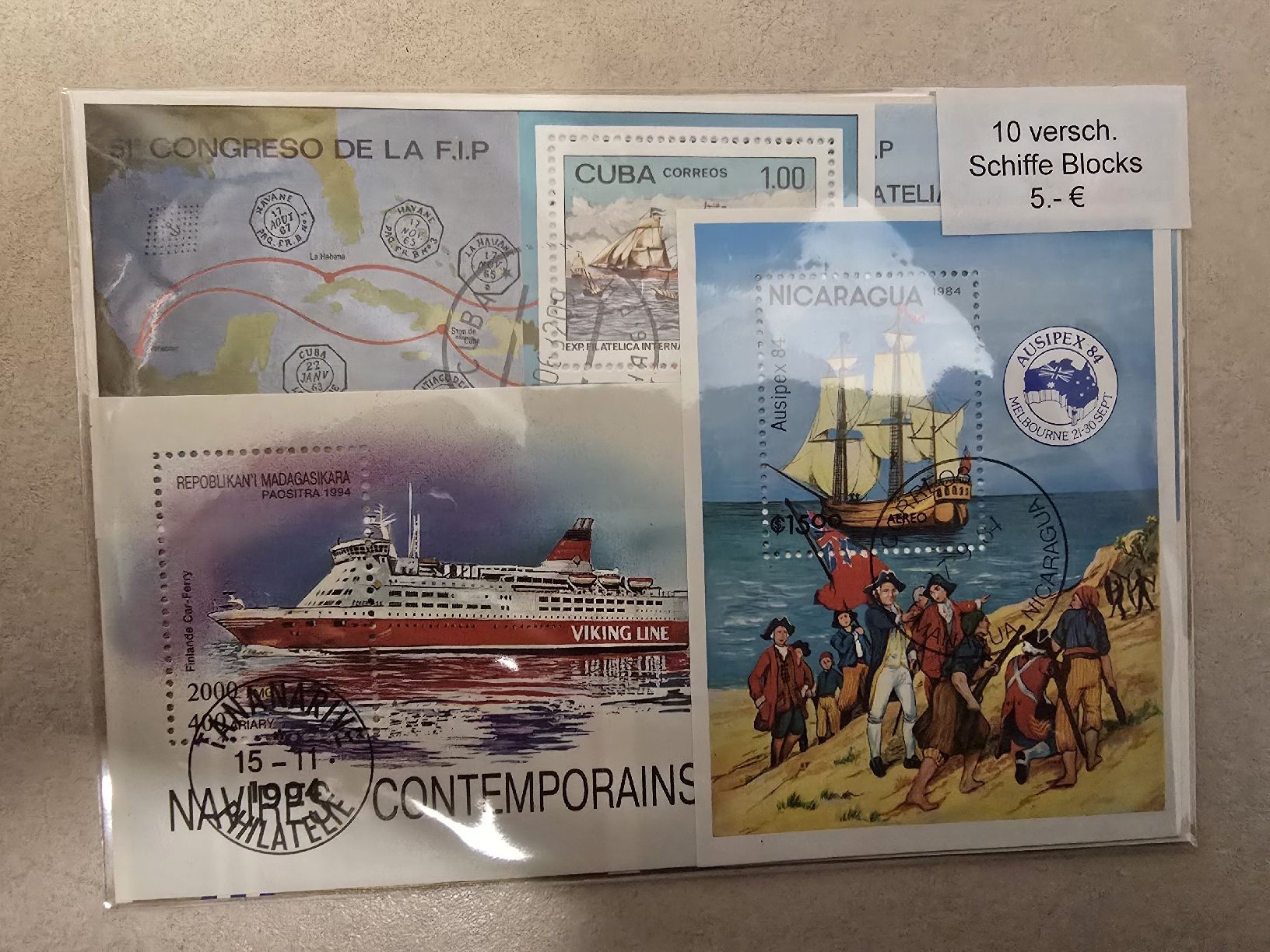 Tutti i francobolli: 10 Schiffs-Briefmarken-Blocks, verschiedene Motive, Top! – Nuovo (secondo la descrizione) da Uznach venduto da Ardi012